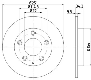 Тормозной диск HELLA 8DD 355 114-791