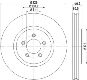 Тормозной диск HELLA 8DD 355 128-881