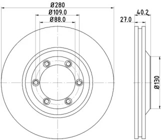 Тормозной диск HELLA 8DD 355 115-231