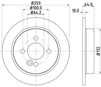 Тормозной диск HELLA 8DD 355 115-261