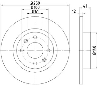 Тормозной диск HELLA 8DD 355 115-271