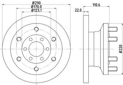 Тормозной диск HELLA 8DD 355 117-501