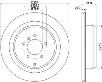 Тормозной диск HELLA 8DD 355 115-291