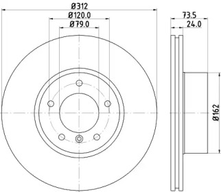 Тормозной диск HELLA 8DD 355 123-661