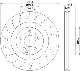 Тормозной диск HELLA 8DD 355 115-401