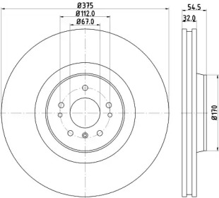 Тормозной диск HELLA 8DD 355 121-511