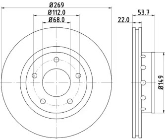 Тормозной диск HELLA 8DD 355 128-951