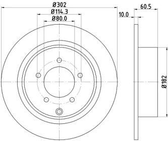 Тормозной диск HELLA 8DD 355 115-491