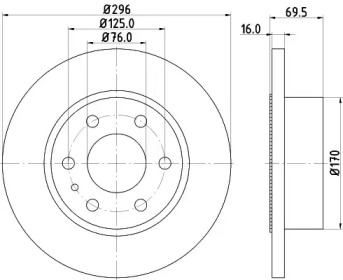 Тормозной диск HELLA 8DD 355 115-521