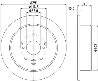 Тормозной диск HELLA 8DD 355 115-711