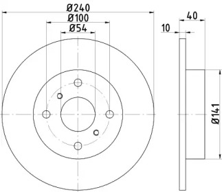 Тормозной диск HELLA 8DD 355 115-761