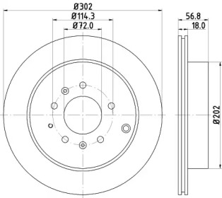 Тормозной диск HELLA 8DD 355 115-791