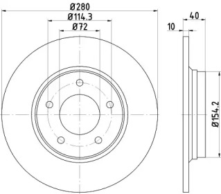 Тормозной диск HELLA 8DD 355 115-831