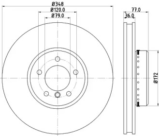 Тормозной диск HELLA 8DD 355 119-331