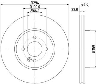 Тормозной диск HELLA 8DD 355 115-872