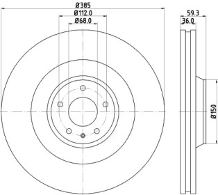 Тормозной диск HELLA 8DD 355 129-031