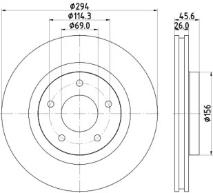 Тормозной диск HELLA 8DD 355 115-911