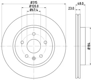 Тормозной диск HELLA 8DD 355 129-101