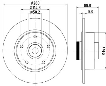 Тормозной диск HELLA 8DD 355 123-311