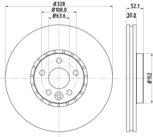 Тормозной диск HELLA 8DD 355 116-181