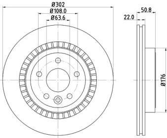 Тормозной диск HELLA 8DD 355 129-151