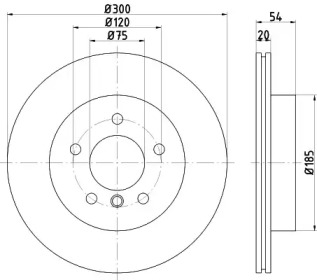 Тормозной диск HELLA 8DD 355 123-011