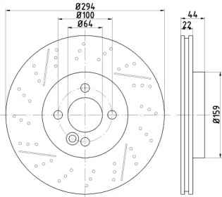 Тормозной диск HELLA 8DD 355 123-611