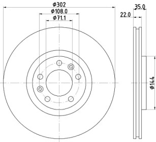 Тормозной диск HELLA 8DD 355 116-231