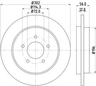 Тормозной диск HELLA 8DD 355 116-271