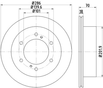 Тормозной диск HELLA 8DD 355 116-321