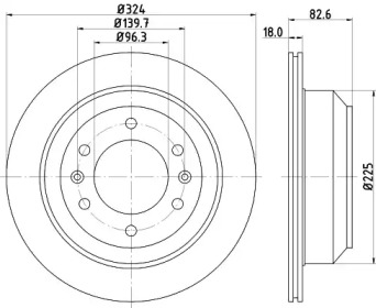 Тормозной диск HELLA 8DD 355 116-491