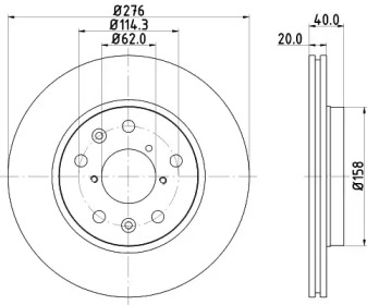 Тормозной диск HELLA 8DD 355 117-881