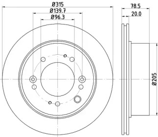 Тормозной диск HELLA 8DD 355 116-571