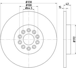 Тормозной диск HELLA 8DD 355 116-711