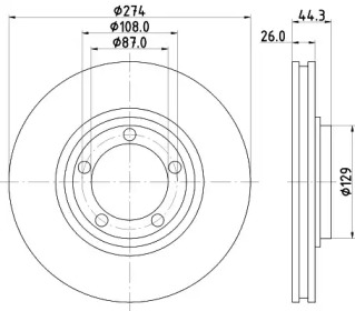 Тормозной диск HELLA 8DD 355 116-741