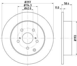 Тормозной диск HELLA 8DD 355 116-811