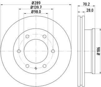 Тормозной диск HELLA 8DD 355 116-841