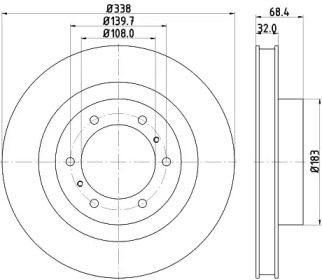 Тормозной диск HELLA 8DD 355 116-891