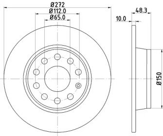 Тормозной диск HELLA 8DD 355 124-041