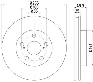 Тормозной диск HELLA 8DD 355 116-981