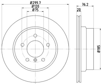 Тормозной диск HELLA 8DD 355 120-211