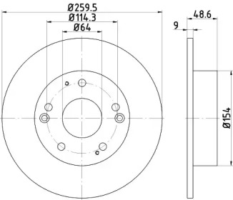 Тормозной диск HELLA 8DD 355 117-091