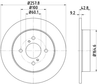 Тормозной диск HELLA 8DD 355 122-521