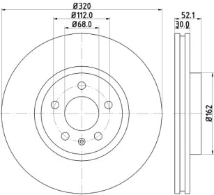 Тормозной диск HELLA 8DD 355 129-231