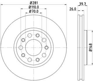 Тормозной диск HELLA 8DD 355 117-231