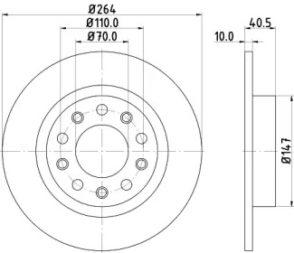 Тормозной диск HELLA 8DD 355 117-241