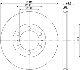 Тормозной диск HELLA 8DD 355 117-261