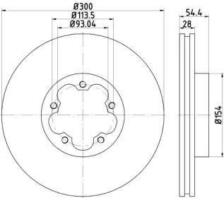 Тормозной диск HELLA 8DD 355 118-421