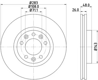 Тормозной диск HELLA 8DD 355 117-341