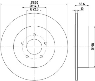 Тормозной диск HELLA 8DD 355 117-411